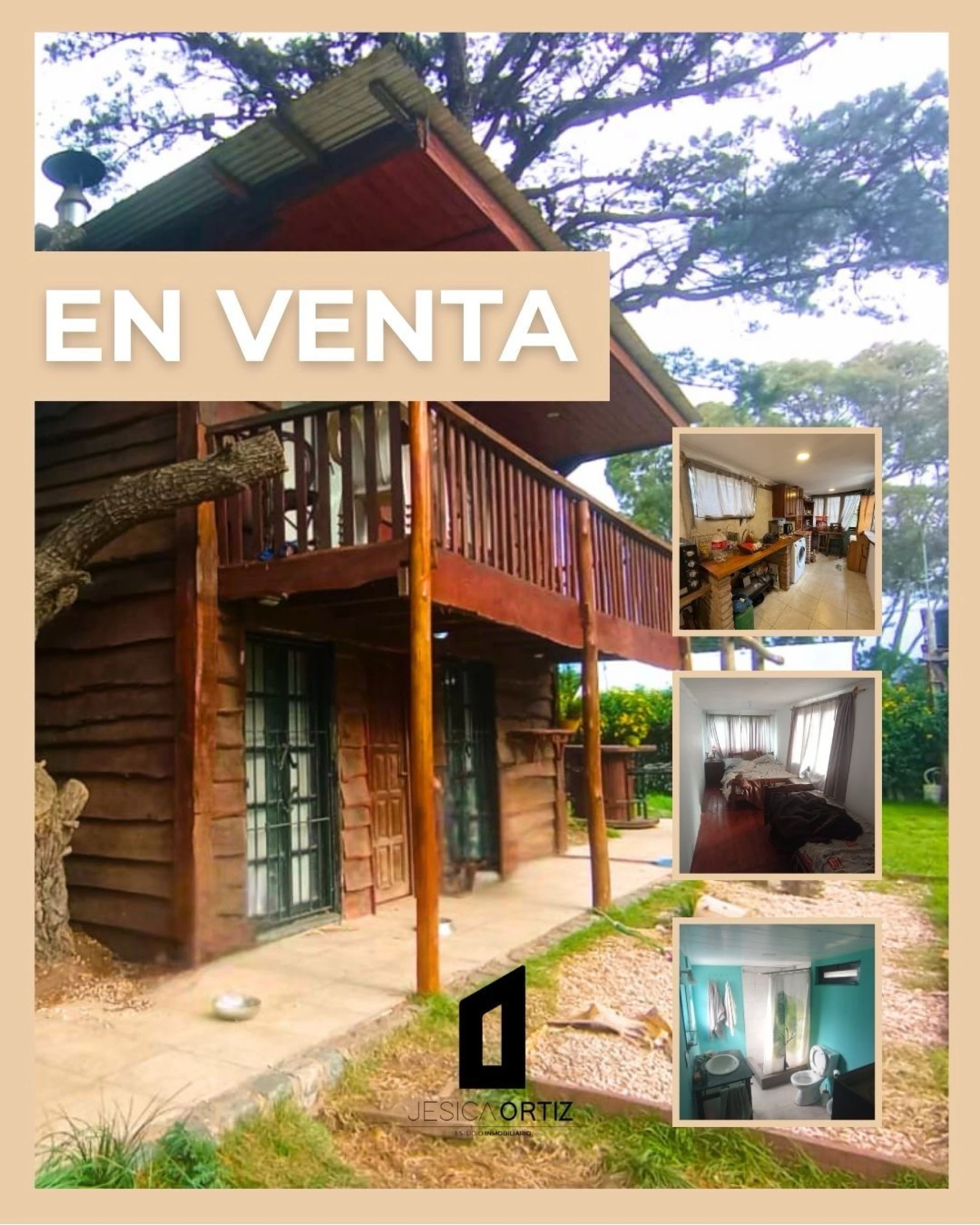 CABAÑA EN LOTE DE 600M2