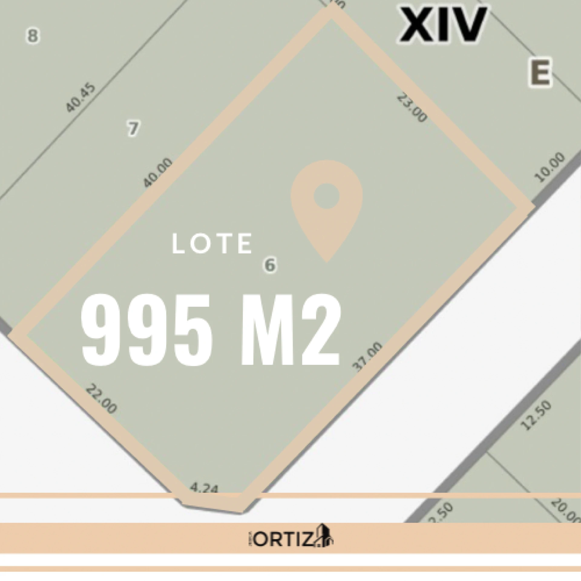 Lote esquina 995m2