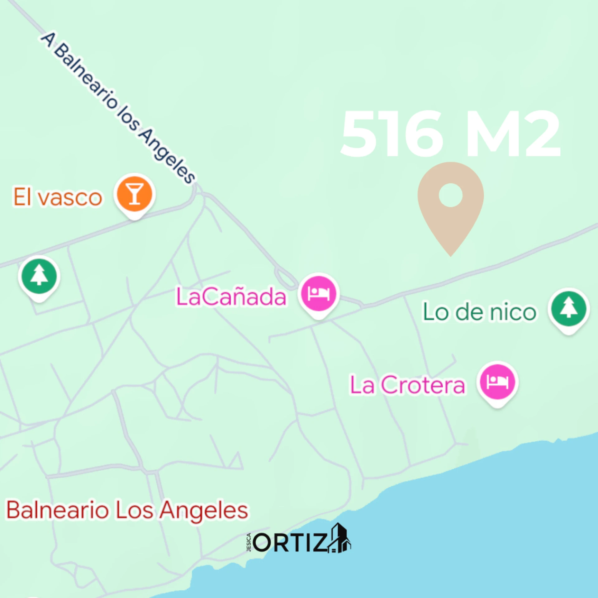 Lote 516m2 Balneario Los Ángeles 